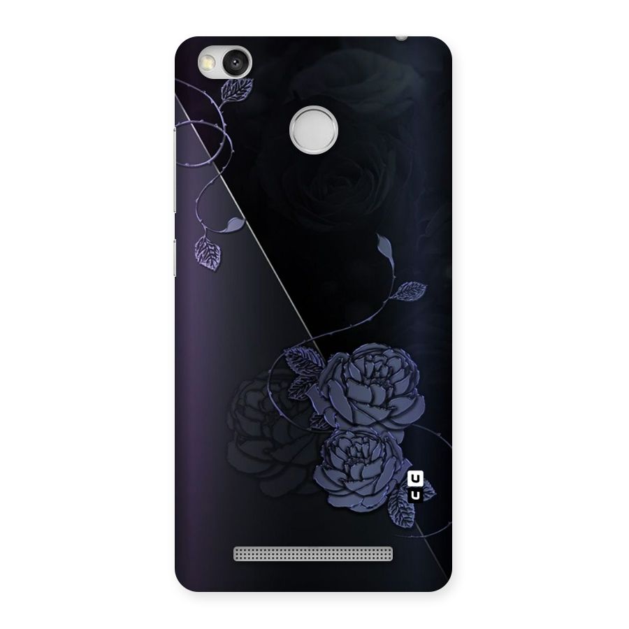 Voilet Floral Design Back Case for Redmi 3S Prime