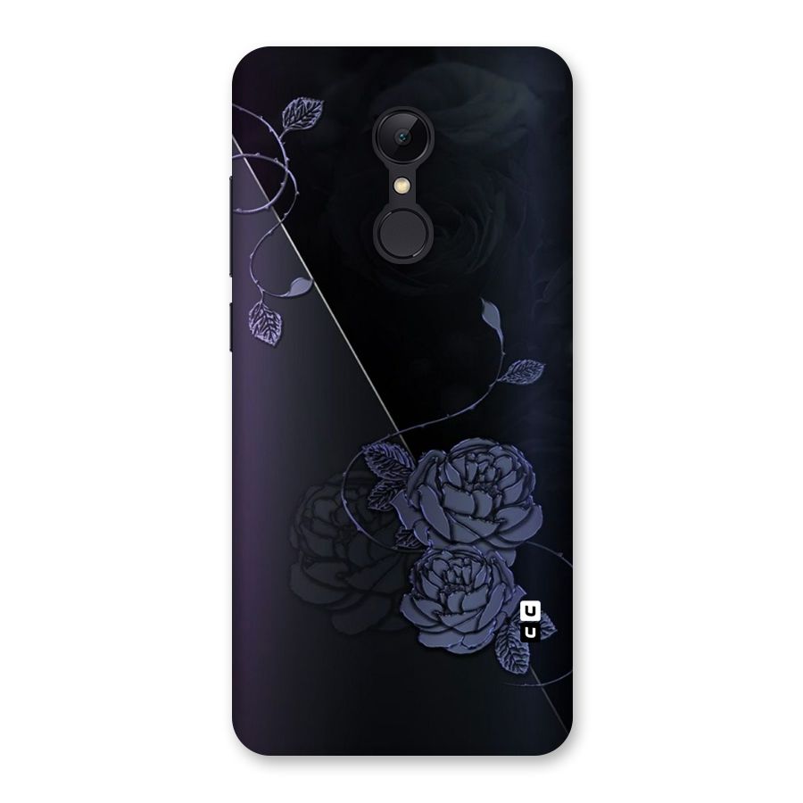 Voilet Floral Design Back Case for Redmi 5