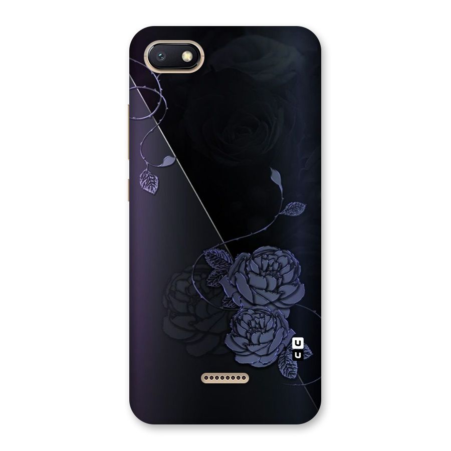 Voilet Floral Design Back Case for Redmi 6A