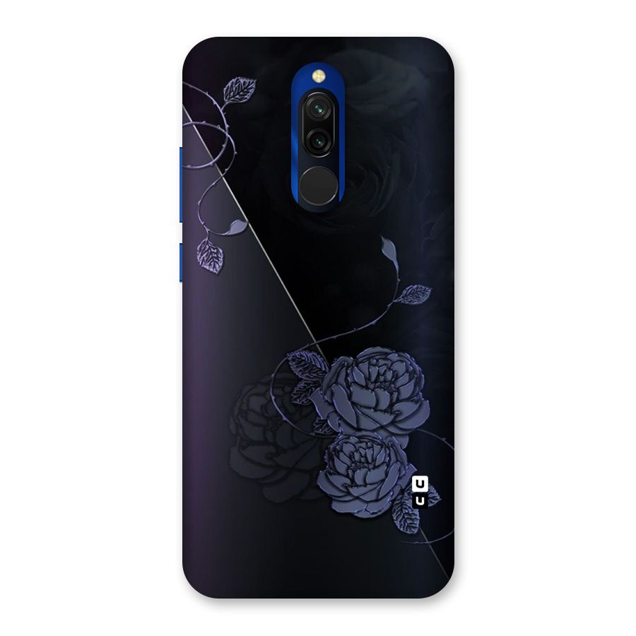 Voilet Floral Design Back Case for Redmi 8