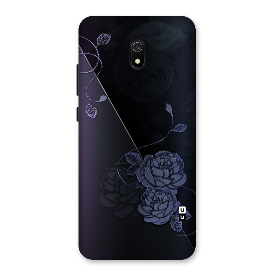 Voilet Floral Design Back Case for Redmi 8A