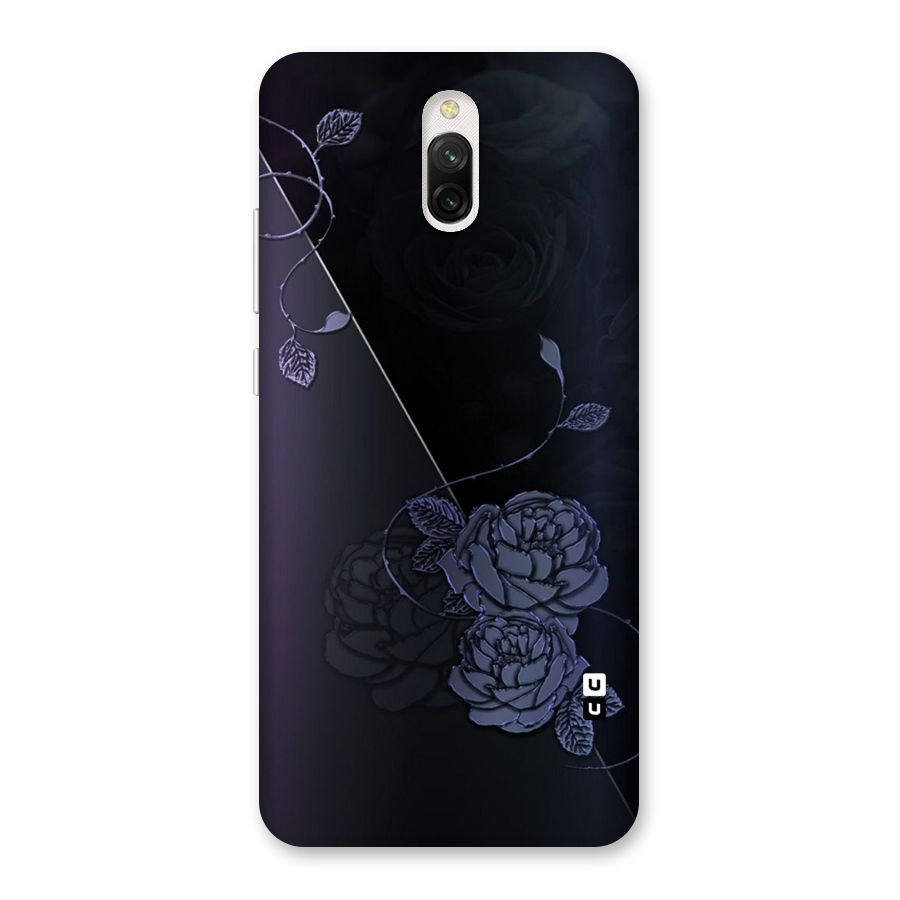 Voilet Floral Design Back Case for Redmi 8A Dual
