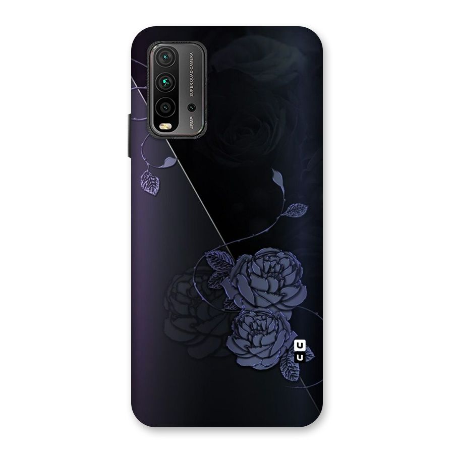 Voilet Floral Design Back Case for Redmi 9 Power