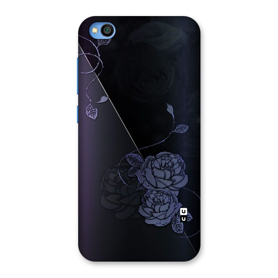Voilet Floral Design Back Case for Redmi Go