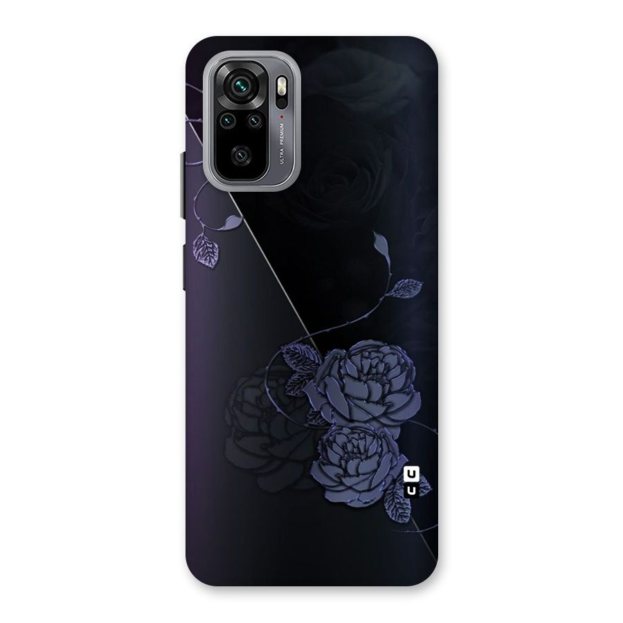 Voilet Floral Design Back Case for Redmi Note 10