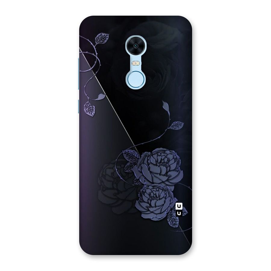 Voilet Floral Design Back Case for Redmi Note 5