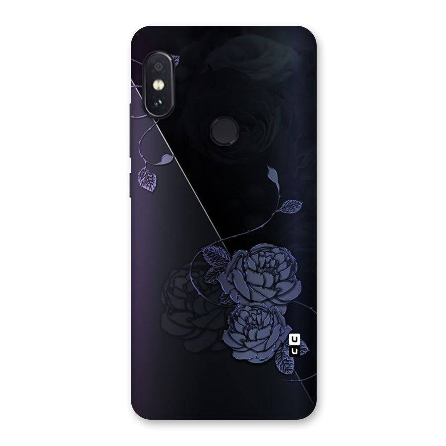 Voilet Floral Design Back Case for Redmi Note 5 Pro