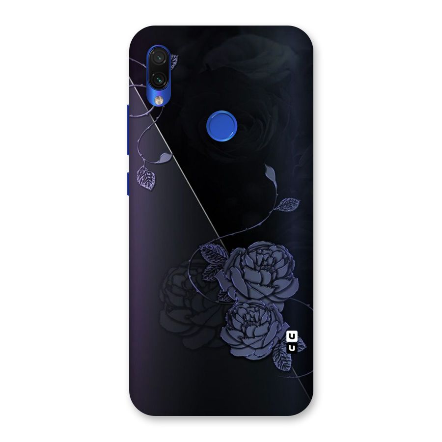 Voilet Floral Design Back Case for Redmi Note 7S