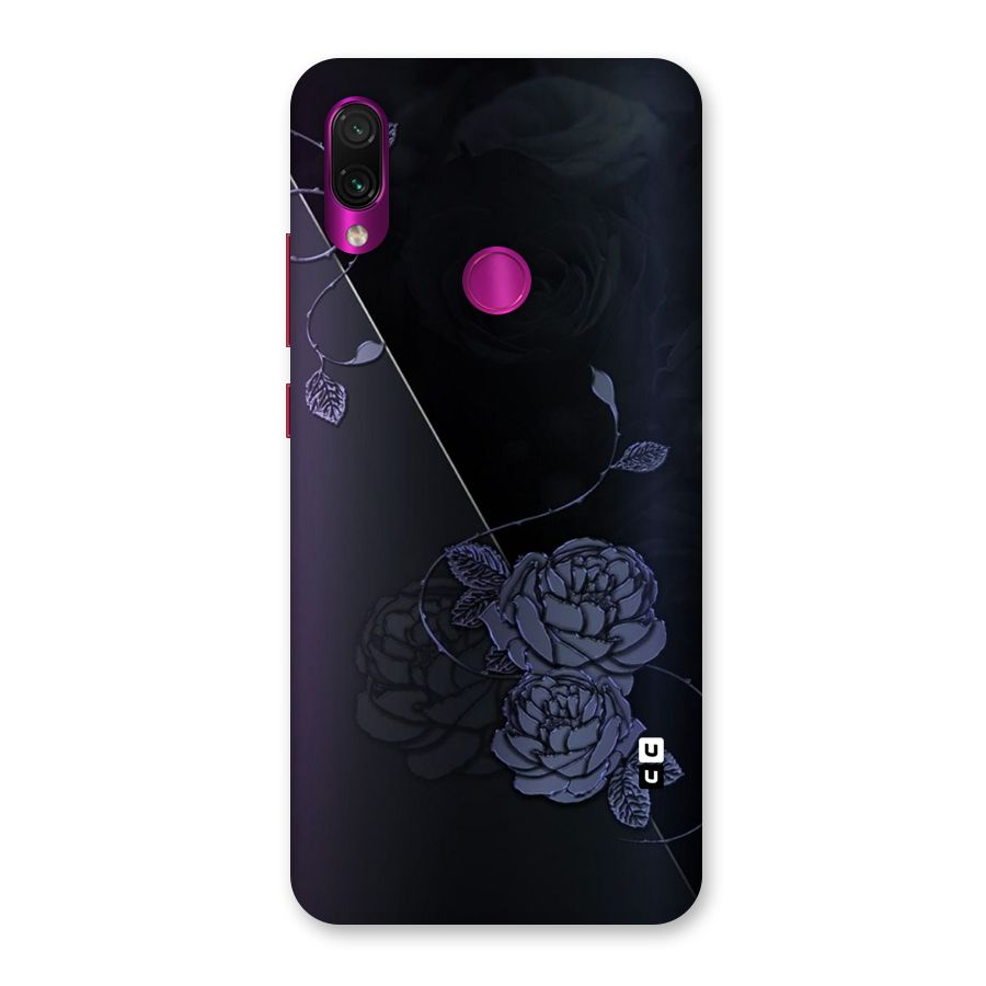 Voilet Floral Design Back Case for Redmi Note 7 Pro
