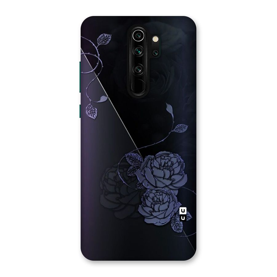 Voilet Floral Design Back Case for Redmi Note 8 Pro
