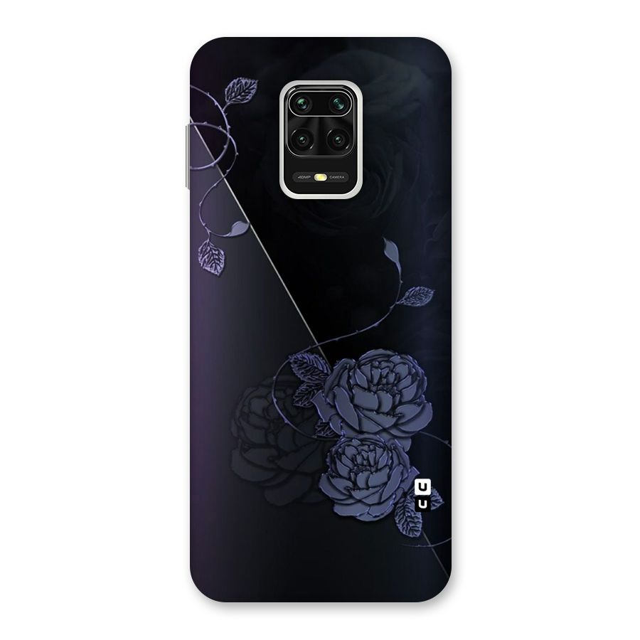 Voilet Floral Design Back Case for Redmi Note 9 Pro