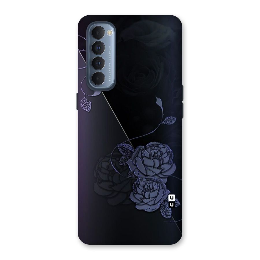 Voilet Floral Design Back Case for Reno4 Pro