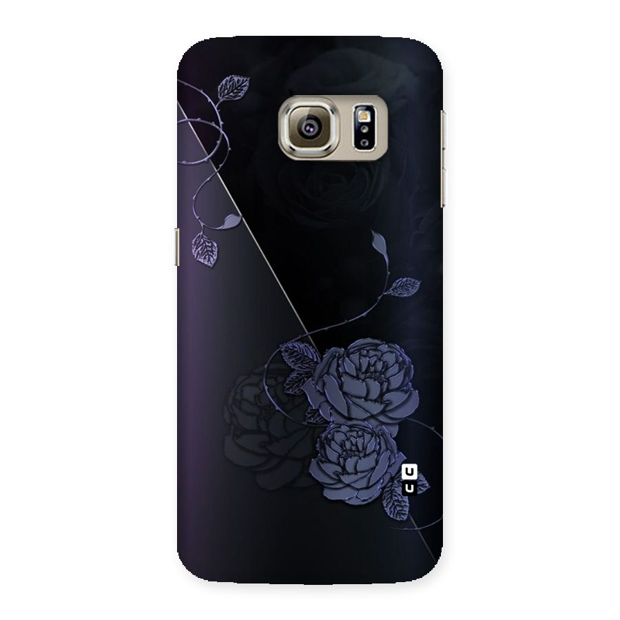 Voilet Floral Design Back Case for Samsung Galaxy S6 Edge