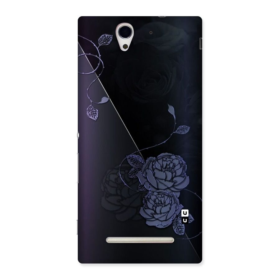 Voilet Floral Design Back Case for Sony Xperia C3