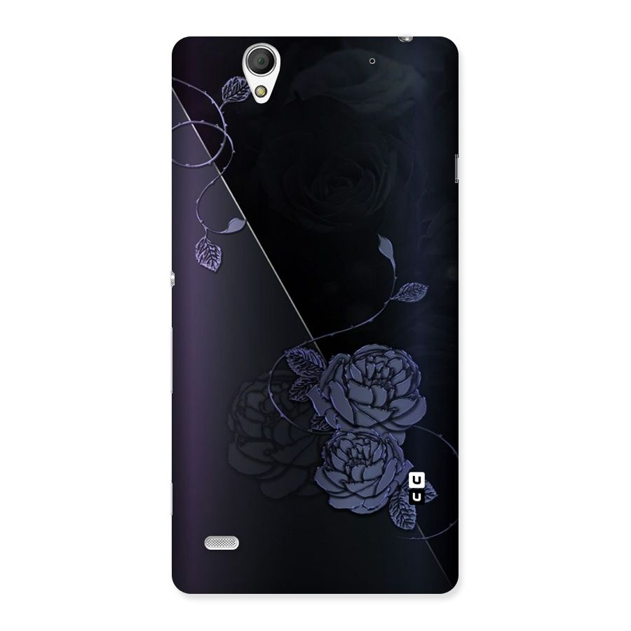 Voilet Floral Design Back Case for Sony Xperia C4