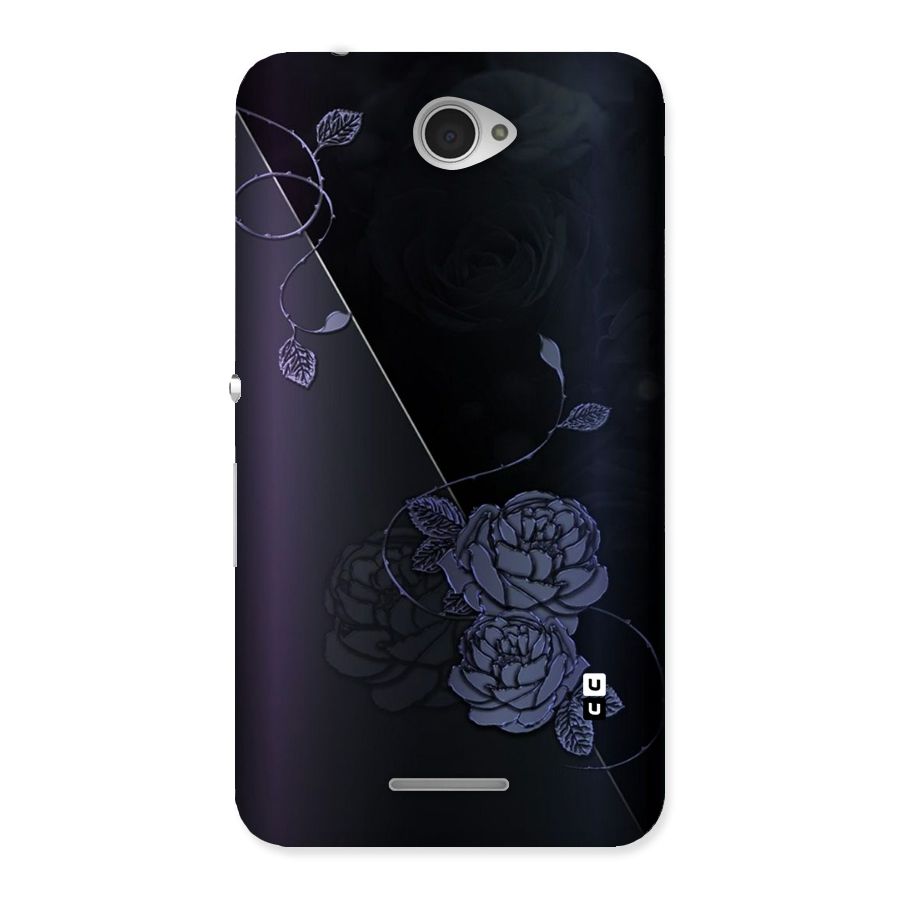 Voilet Floral Design Back Case for Sony Xperia E4