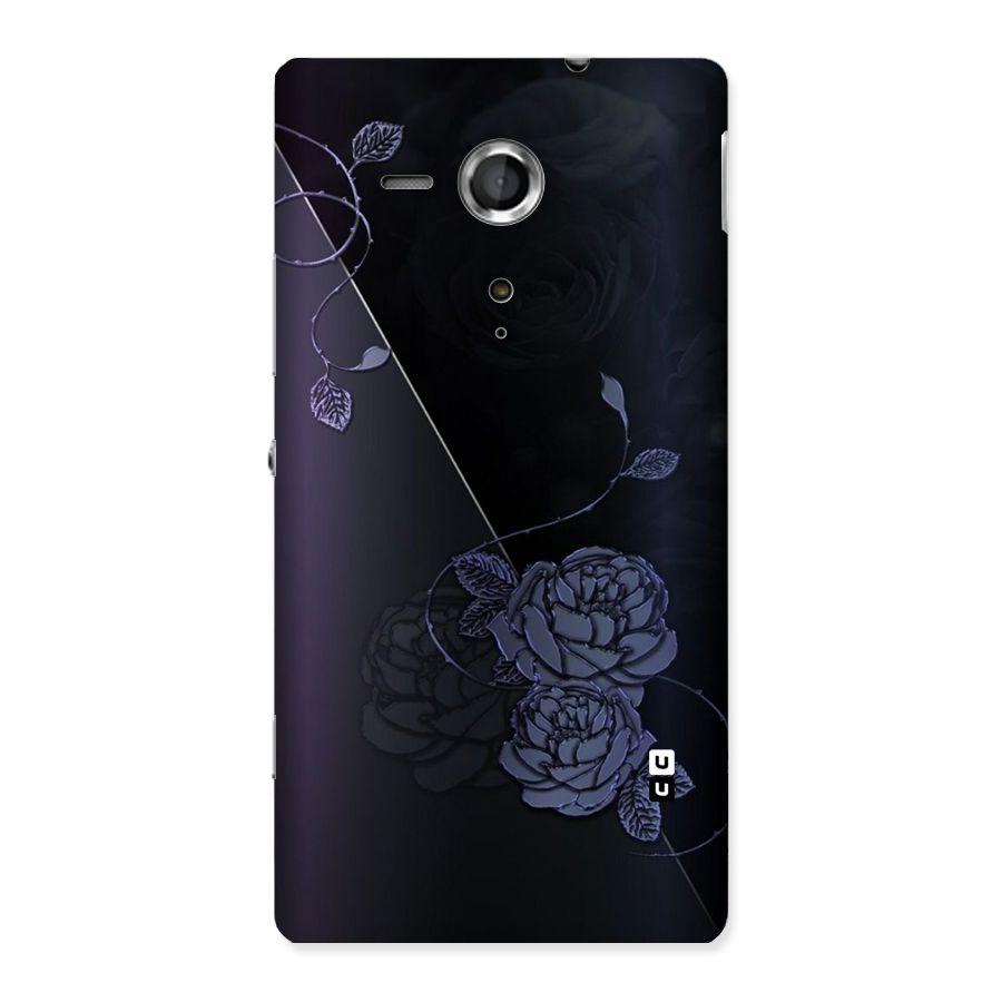 Voilet Floral Design Back Case for Sony Xperia SP