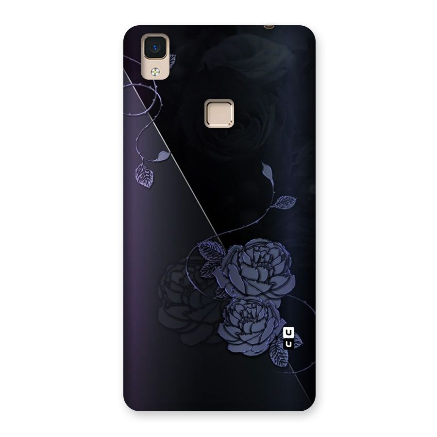 Voilet Floral Design Back Case for V3 Max