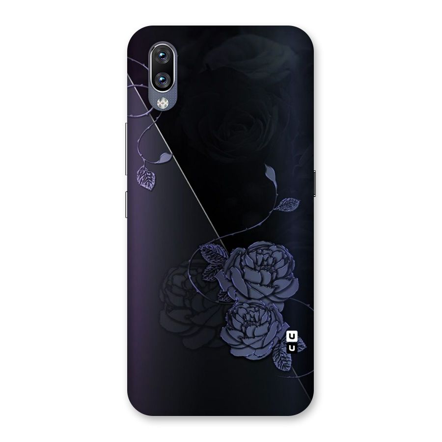 Voilet Floral Design Back Case for Vivo NEX