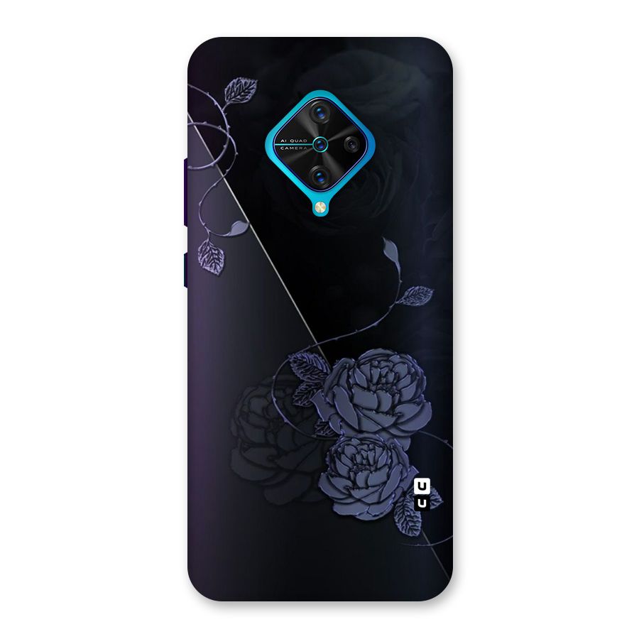 Voilet Floral Design Back Case for Vivo S1 Pro