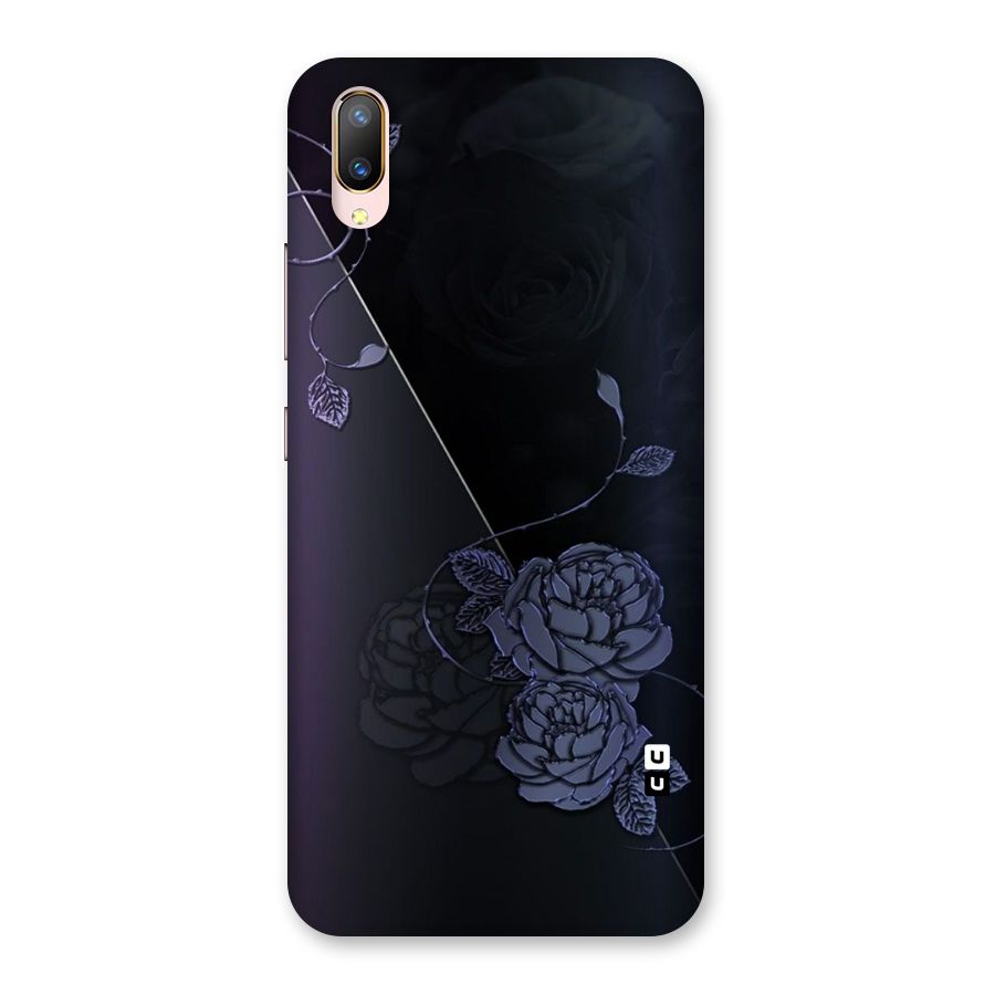Voilet Floral Design Back Case for Vivo V11 Pro