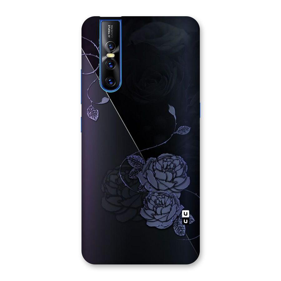 Voilet Floral Design Back Case for Vivo V15 Pro