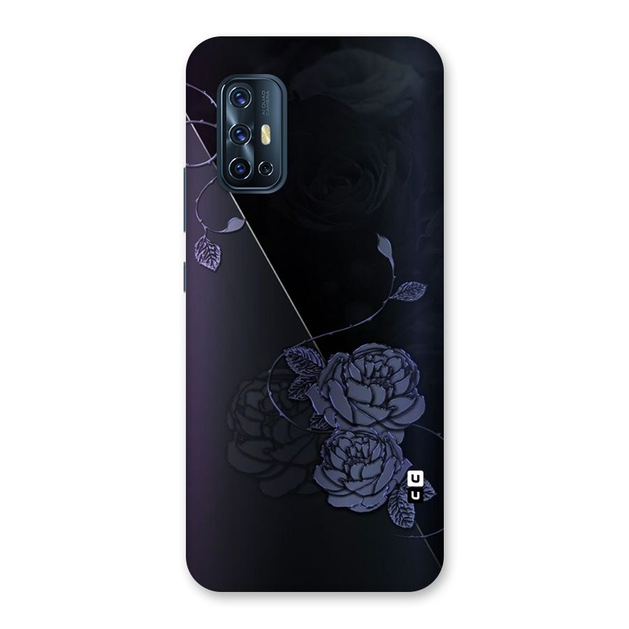 Voilet Floral Design Back Case for Vivo V17