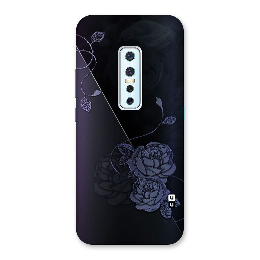 Voilet Floral Design Back Case for Vivo V17 Pro