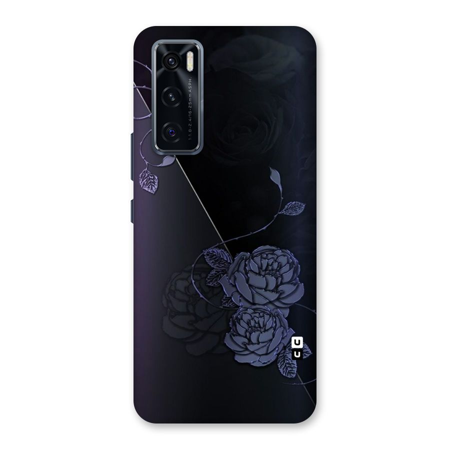 Voilet Floral Design Back Case for Vivo V20 SE