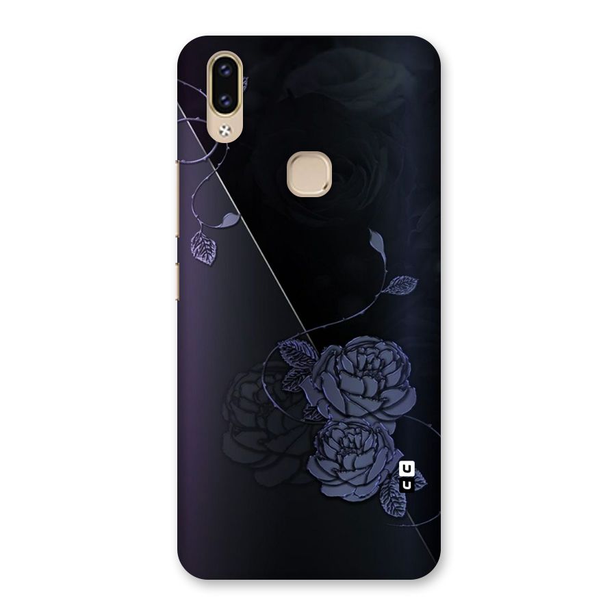 Voilet Floral Design Back Case for Vivo V9 Youth