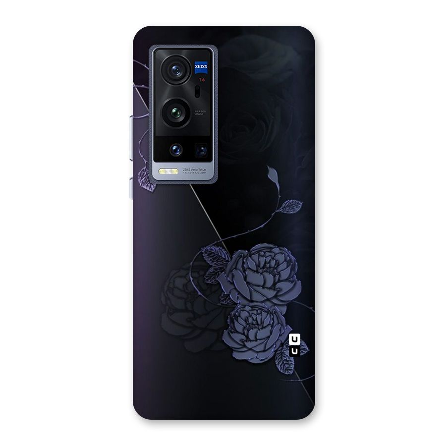 Voilet Floral Design Back Case for Vivo X60 Pro Plus