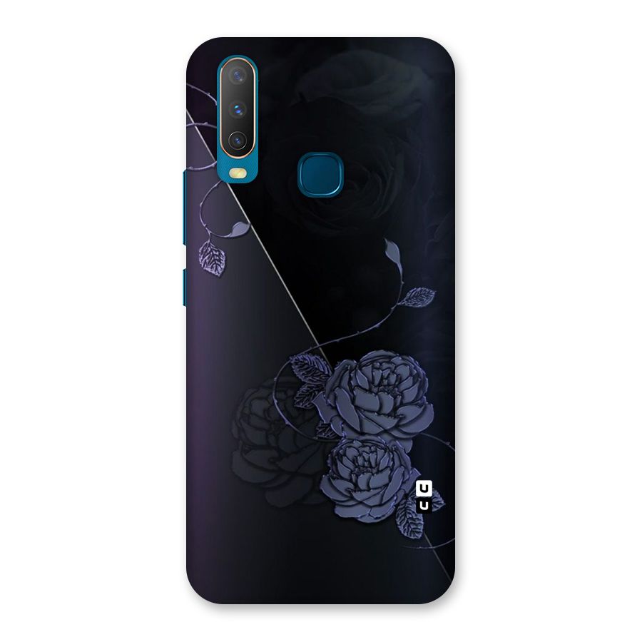 Voilet Floral Design Back Case for Vivo Y15