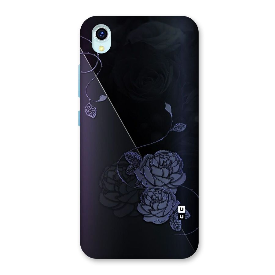 Voilet Floral Design Back Case for Vivo Y1s