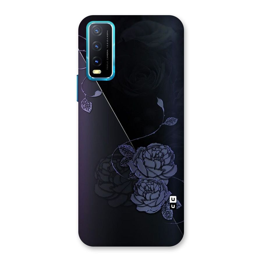 Voilet Floral Design Back Case for Vivo Y20A