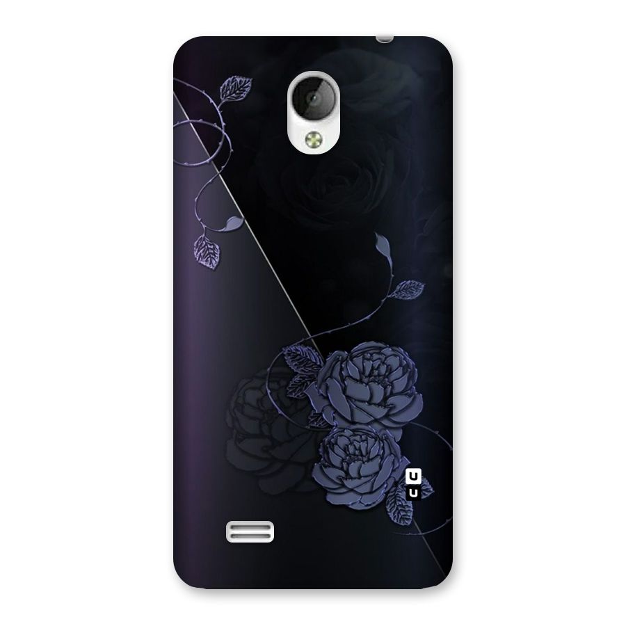 Voilet Floral Design Back Case for Vivo Y21