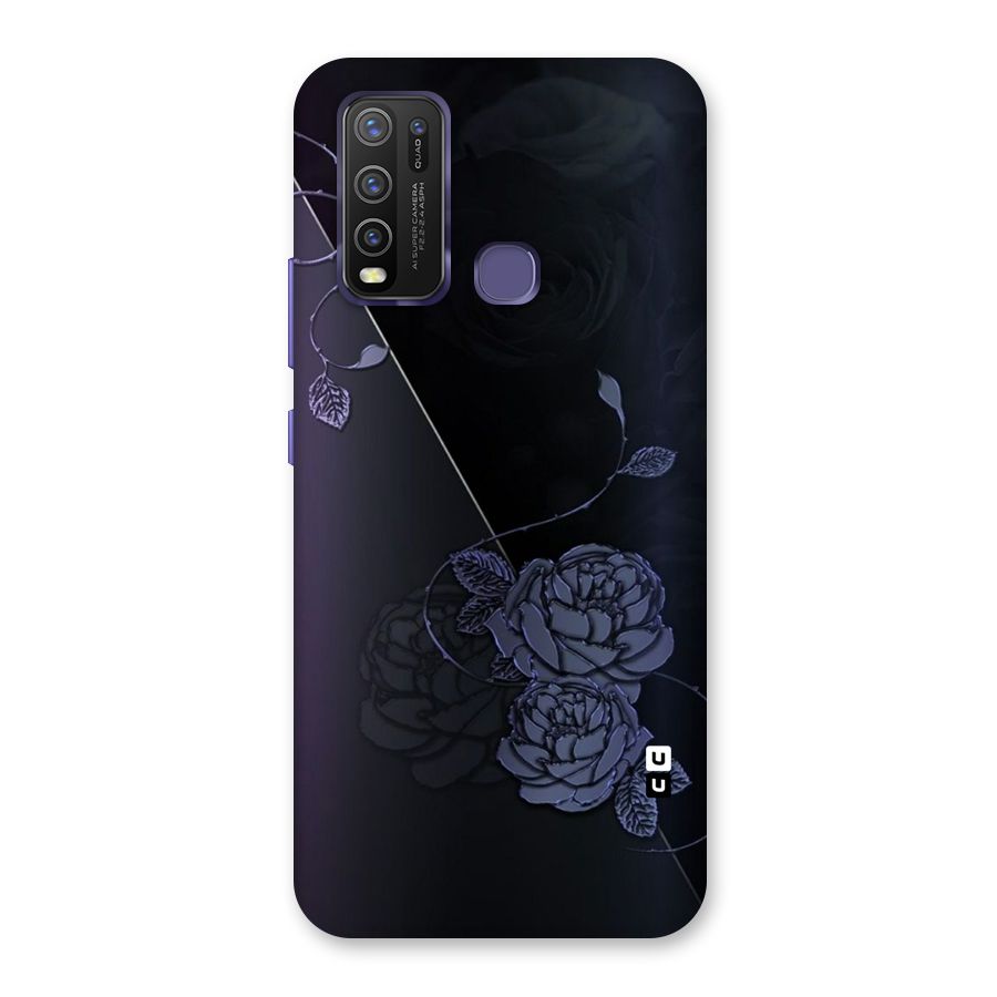 Voilet Floral Design Back Case for Vivo Y30
