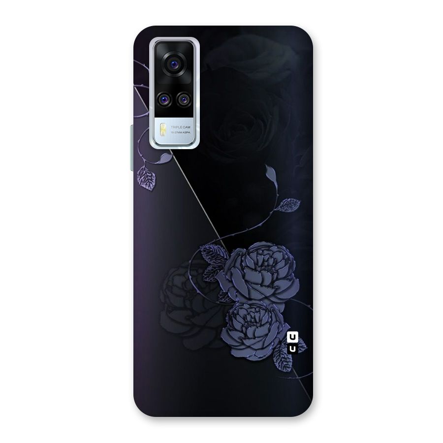 Voilet Floral Design Back Case for Vivo Y31