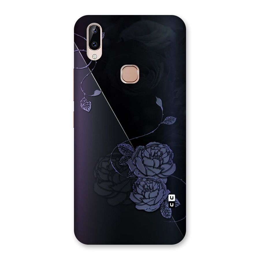 Voilet Floral Design Back Case for Vivo Y83 Pro