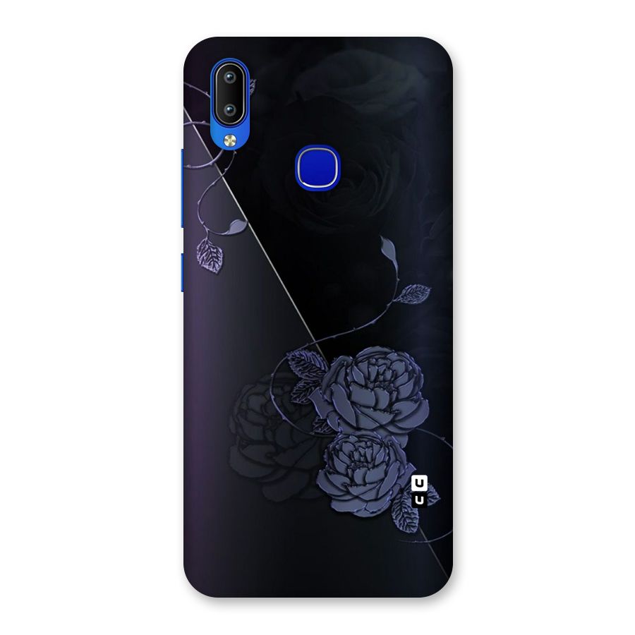 Voilet Floral Design Back Case for Vivo Y91