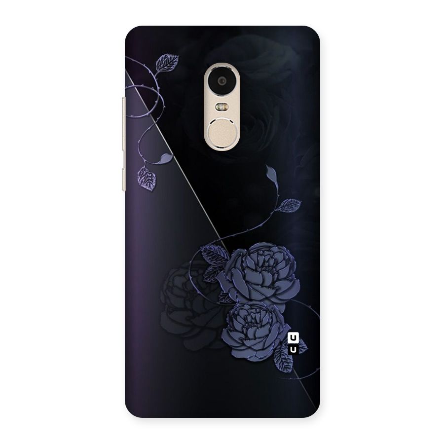 Voilet Floral Design Back Case for Xiaomi Redmi Note 4
