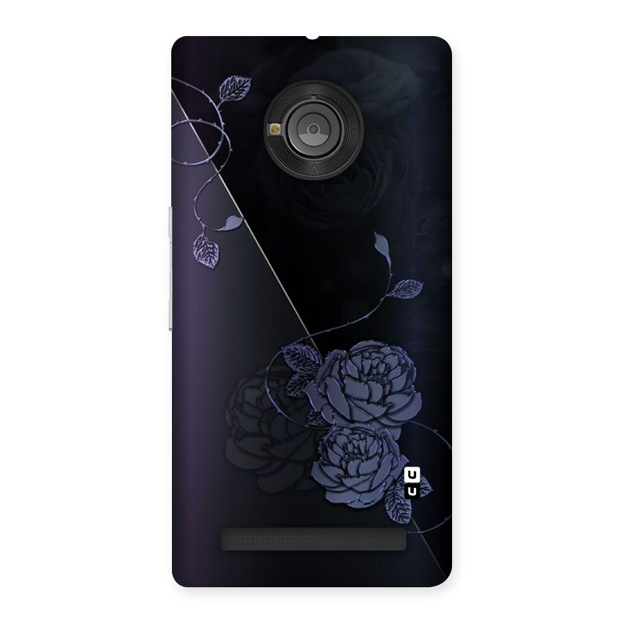 Voilet Floral Design Back Case for Yu Yunique