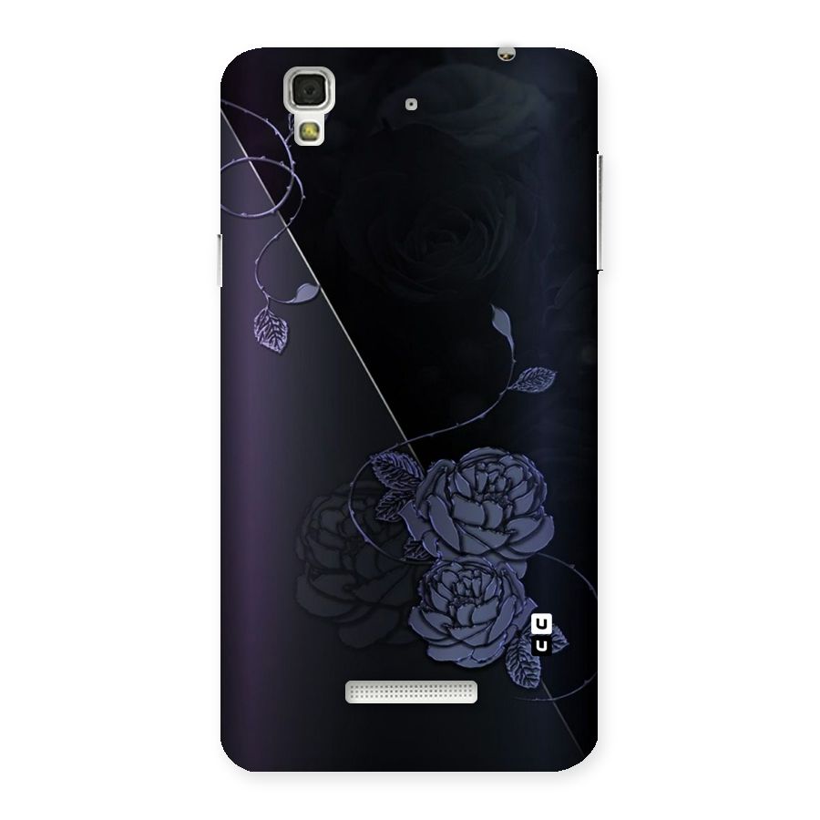 Voilet Floral Design Back Case for Yu Yureka