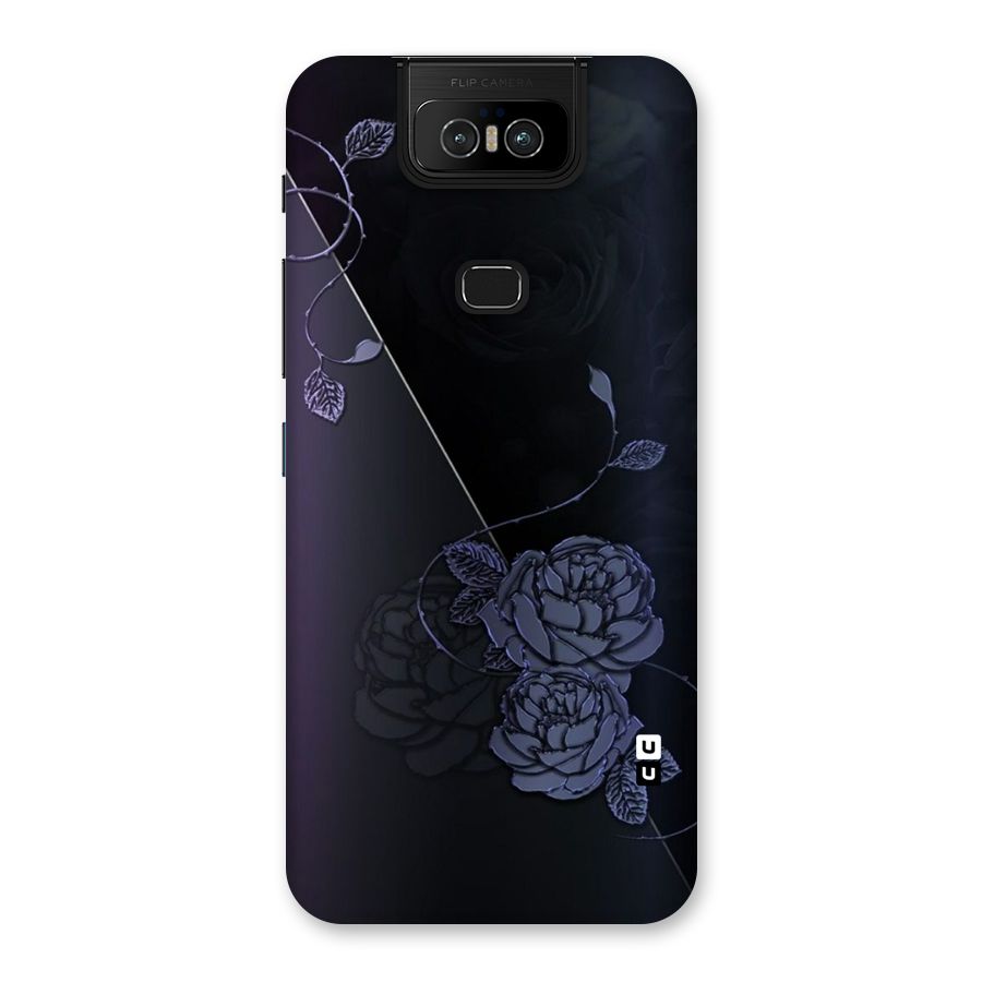 Voilet Floral Design Back Case for Zenfone 6z