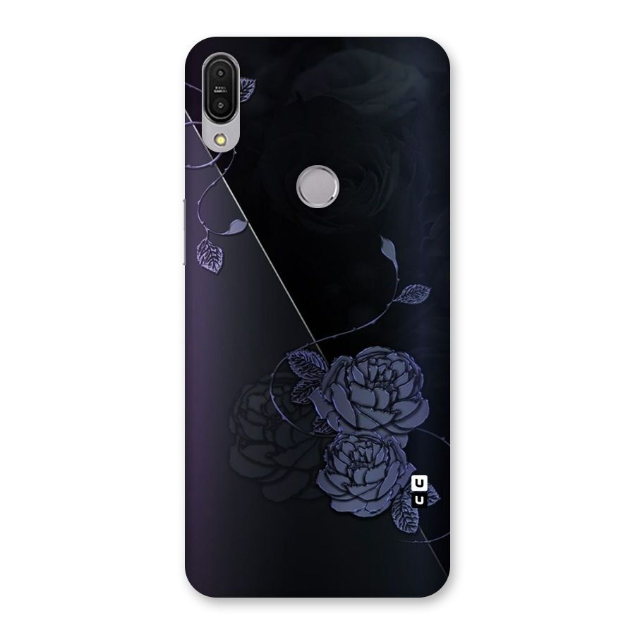 Voilet Floral Design Back Case for Zenfone Max Pro M1