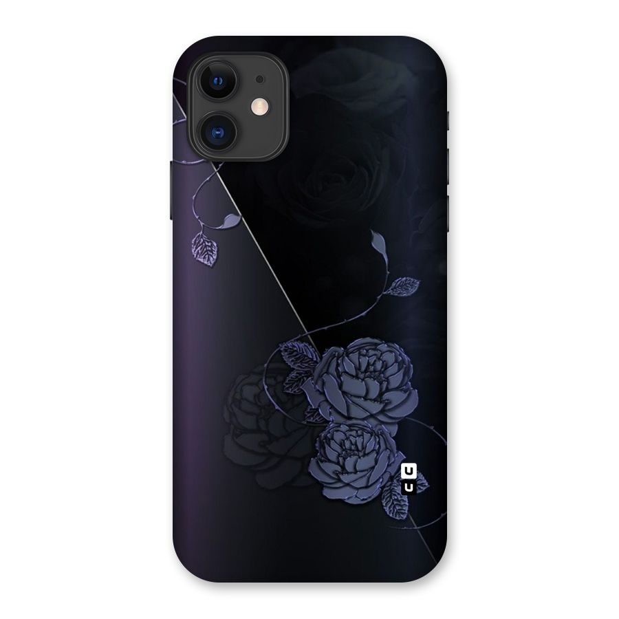 Voilet Floral Design Back Case for iPhone 11