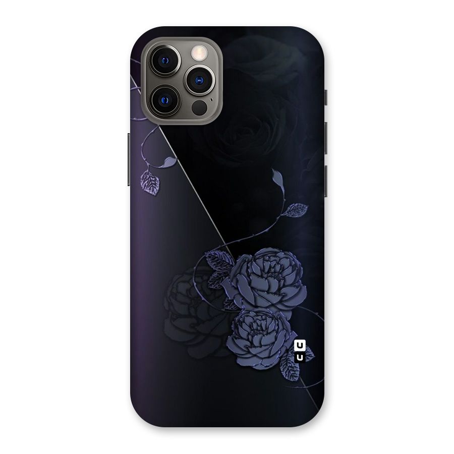 Voilet Floral Design Back Case for iPhone 12 Pro