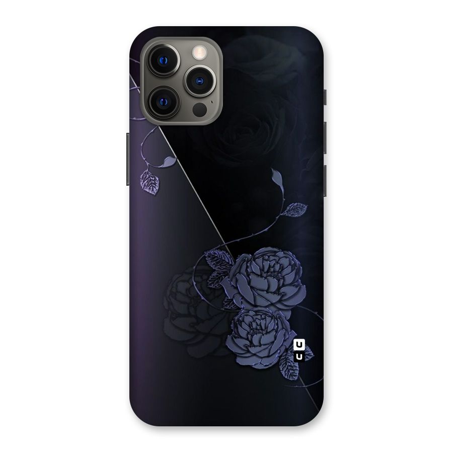 Voilet Floral Design Back Case for iPhone 12 Pro Max