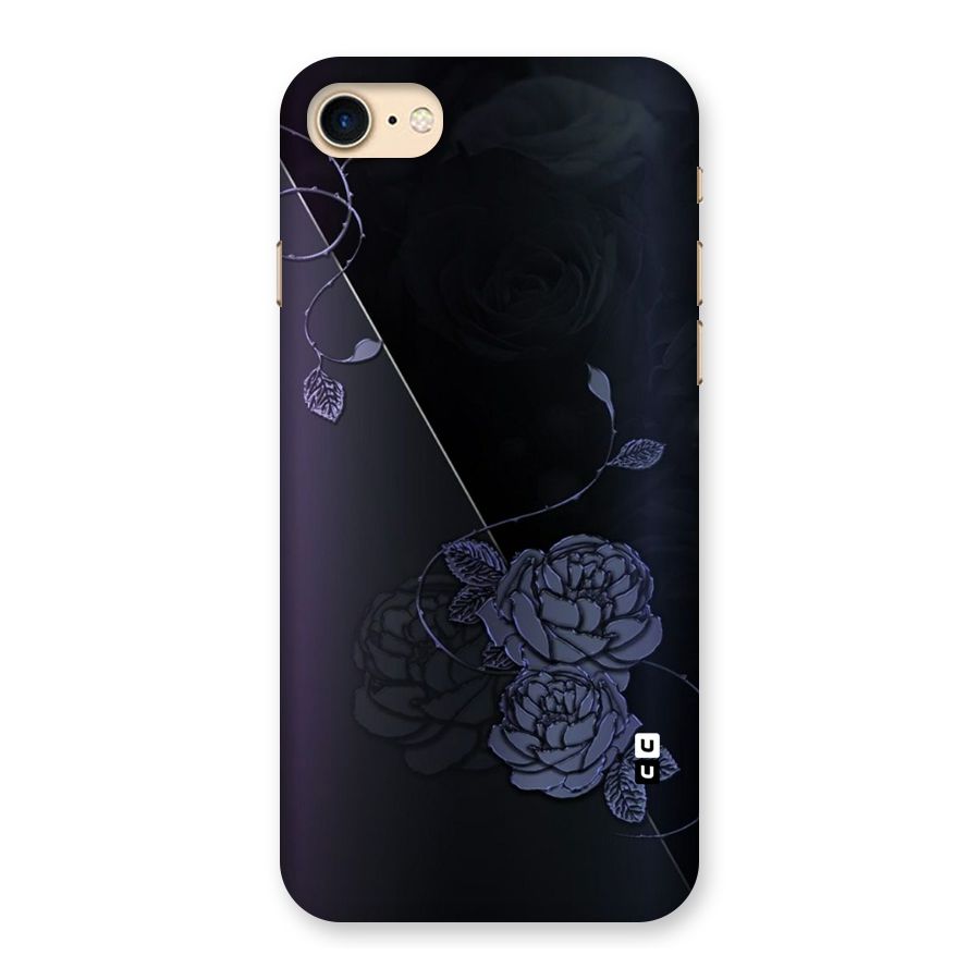 Voilet Floral Design Back Case for iPhone 7