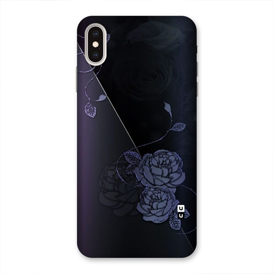 Voilet Floral Design Back Case for iPhone XS Max