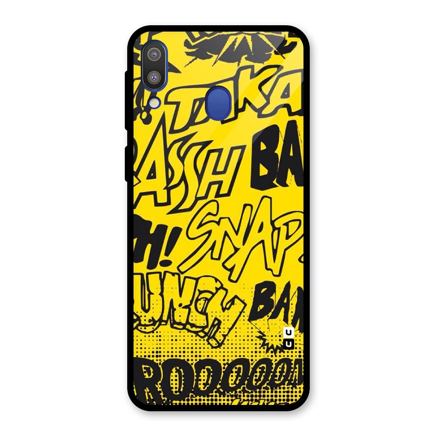 Vroom Snap Glass Back Case for Galaxy M20
